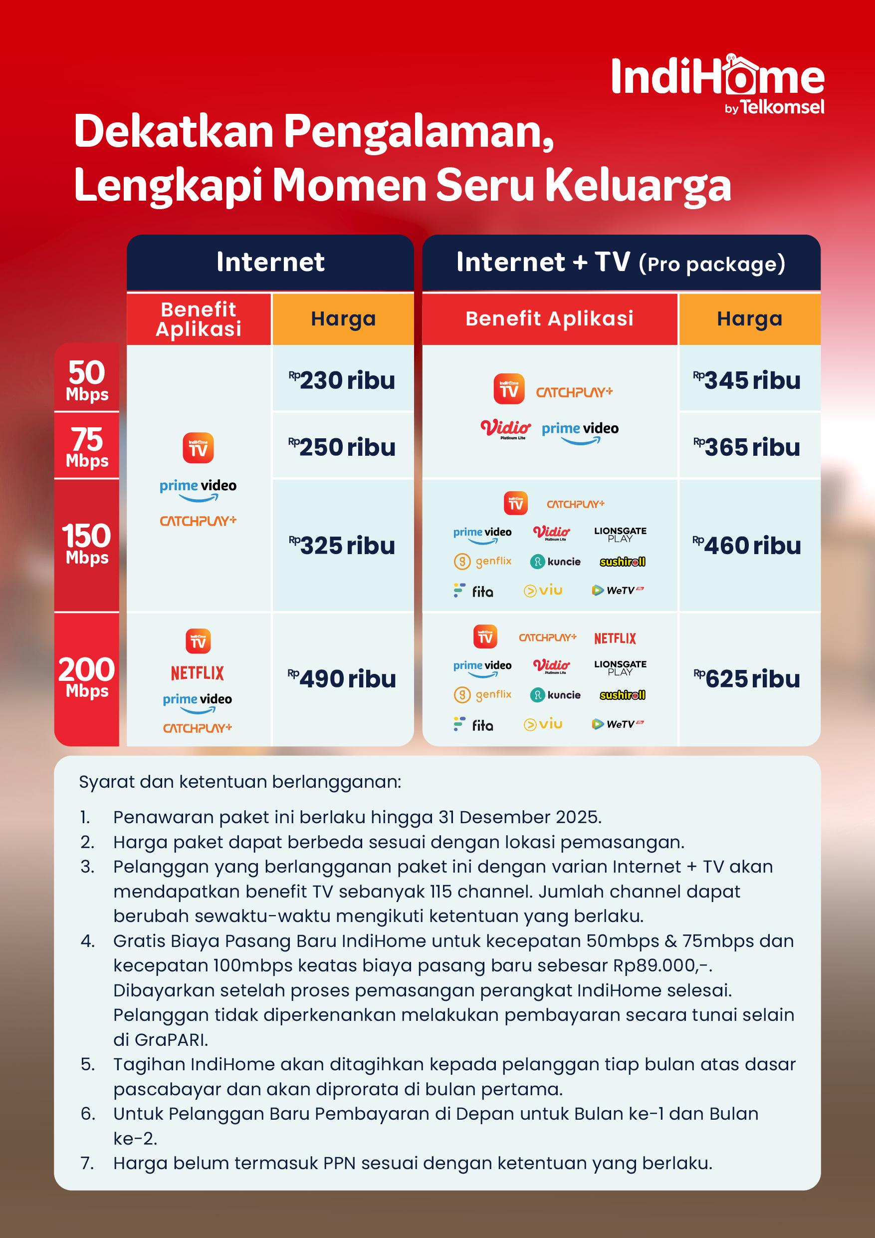 IndiHome by Telkomsel: Dekatkan Pengalaman, Lengkapi Momen Seru Keluarga
